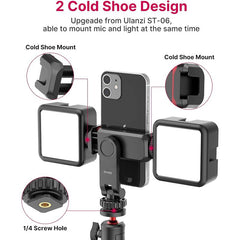 Phone Tripod Mount Holder for - ST-06S Camera Hot 2 Cold Shoe Phone Mount Compatible for Android DJI Ronin S/SC Zhiyun Gimbals