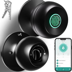 Fingerprint Door Lock, Smart Fingerprint Door Knob, Biometric Door Knobs with App Control, Auto Lock Door Lock with Code, Keyless Door Knob with Locks for Bedroom, Home,Office Fathersdaygift