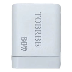 3 in 1 Gan Charger Retractable 80W MAX Fast Charger Block with Type-C Cable 2USB Ports Portable Adapter Mobile Phone Charger New