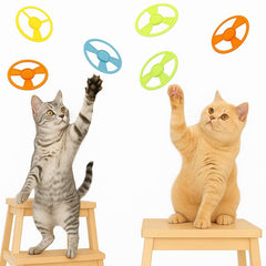 Magic Spin Disc Shooter for Cats Interactive Outdoor Teaser Toy Relieves Stuffy Pet Universal Gift