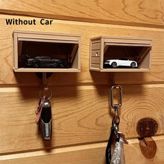 Car Garage Key Holder with Opening Door Wall Hanging Key Holder, Fun 3D Printed Key Organizer, Easy Installation Wall Decoration