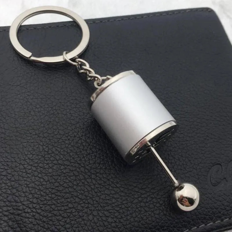Auto Part Six Speed Manual Gearbox Keychain 3D Shifter Car Change Shift Variator Metal Gear Lever Box Keychain Key Chain