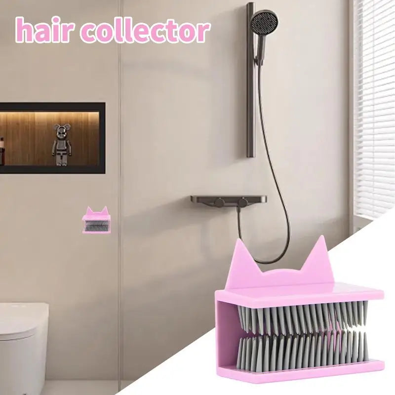 Wall Hair Catcher Bathroom Shower Hair Collector Wall Mounted Flexible Shower Drain Hair Stopper Bathtub Sink Accessories