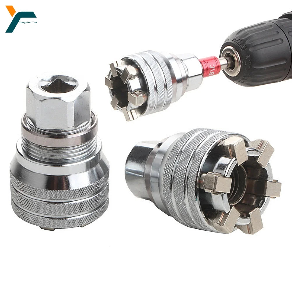 Adjustable Socket 3/8'' to 3/4'' Universal Sleeve 10-19Mm Magic Socket Electric Drill Wrench Converter Power Hand Repair Tool