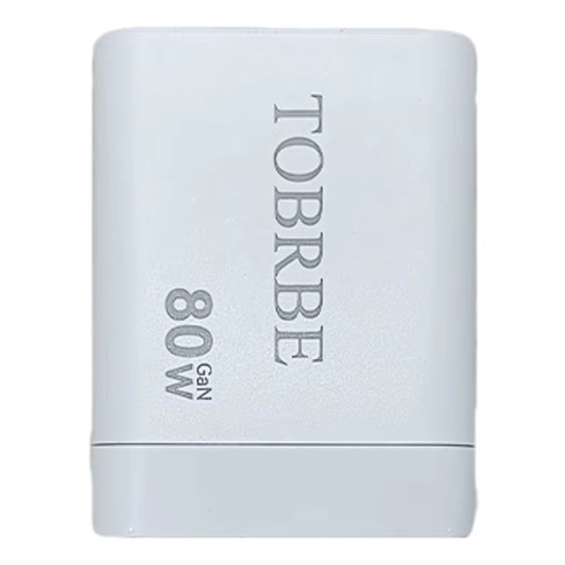 3 in 1 Gan Charger Retractable 80W MAX Fast Charger Block with Type-C Cable 2USB Ports Portable Adapter Mobile Phone Charger New