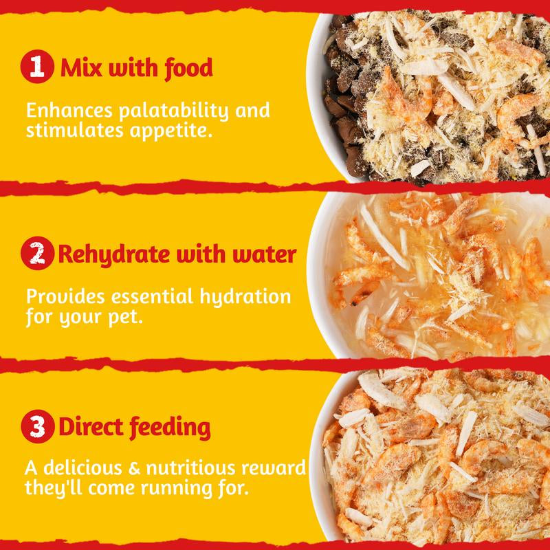 Just Try Freeze-Dried Food Topper for Puppies and Adult Dog & Cat - Made with Real Chicken, Egg Yolk and Antarctic Krill, All Natural, Grain Free - 8 OZ