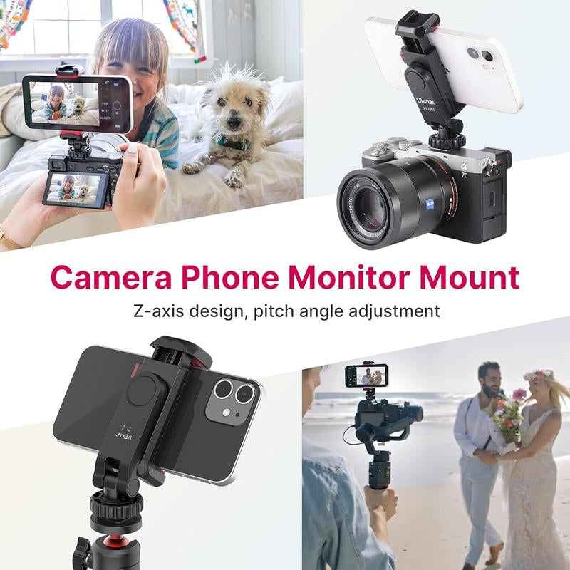 Phone Tripod Mount Holder for - ST-06S Camera Hot 2 Cold Shoe Phone Mount Compatible for Android DJI Ronin S/SC Zhiyun Gimbals