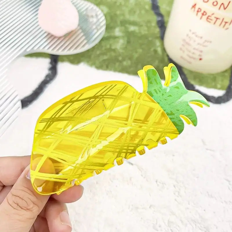 1Pc Fruit Based Acrylic Clip Creative Hair Accessory, Hair Clip at the Back of the Head, High-End Korean Version Shark Clip