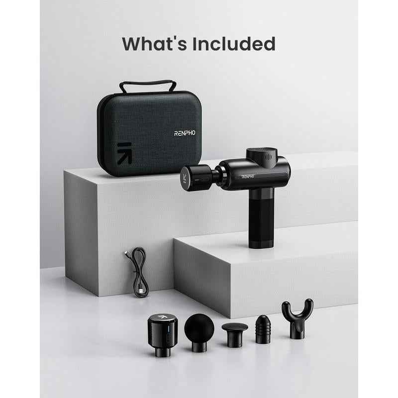 RENPHO Thermacool Massage Gun Deep Tissue with Heat and Cold Head, FSA HSA Eligible, Handheld Muscle Massager with Carry Case, Body Masajeador for Men Women Athletes, Active