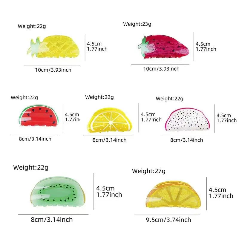 1Pc Fruit Based Acrylic Clip Creative Hair Accessory, Hair Clip at the Back of the Head, High-End Korean Version Shark Clip