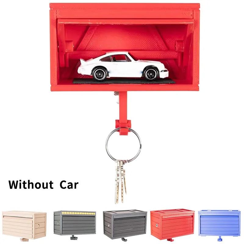 Car Garage Key Holder with Opening Door Wall Hanging Key Holder, Fun 3D Printed Key Organizer, Easy Installation Wall Decoration