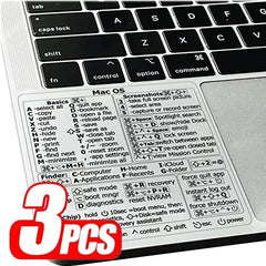 Shortcuts Sticker for Mac OS System 2024 New Shortcut Key Sticker for 13-16" Macbook Pro 13 /Air 13 Windows Word Excel Decal