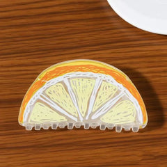 1Pc Fruit Based Acrylic Clip Creative Hair Accessory, Hair Clip at the Back of the Head, High-End Korean Version Shark Clip