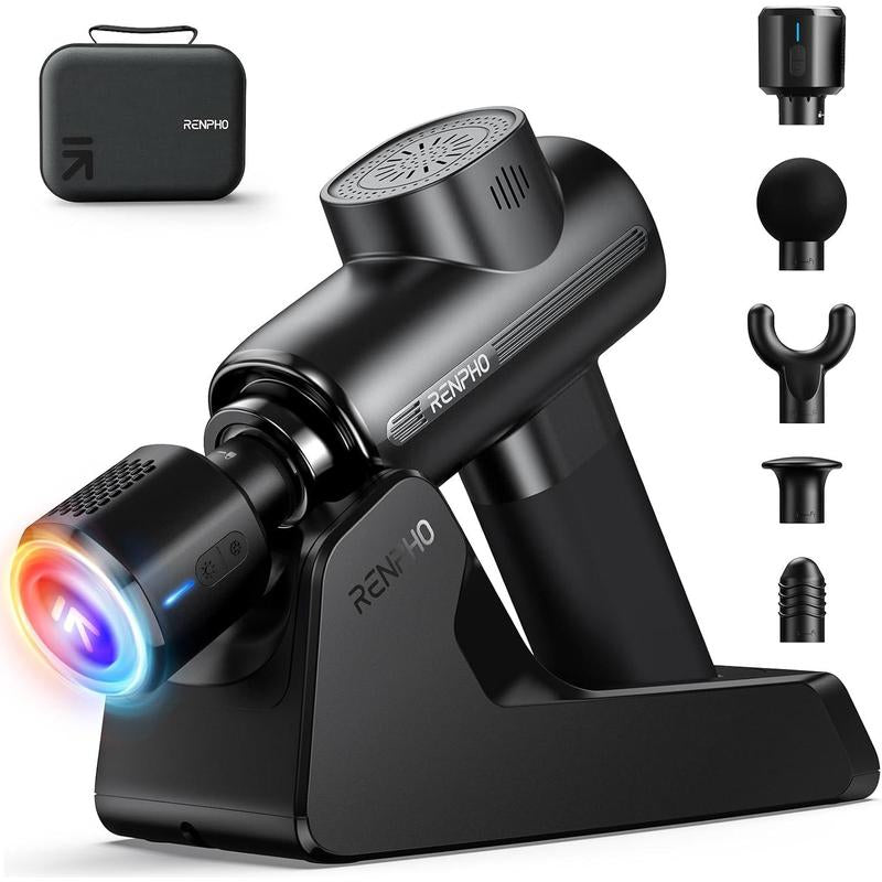 RENPHO Thermacool Massage Gun Deep Tissue with Heat and Cold Head, FSA HSA Eligible, Handheld Muscle Massager with Carry Case, Body Masajeador for Men Women Athletes, Active