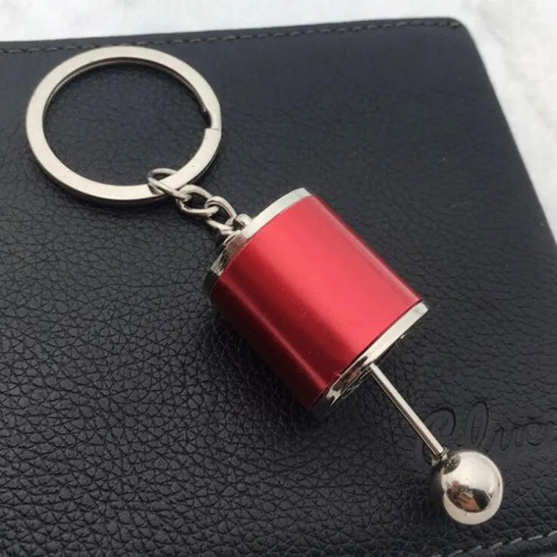 Auto Part Six Speed Manual Gearbox Keychain 3D Shifter Car Change Shift Variator Metal Gear Lever Box Keychain Key Chain