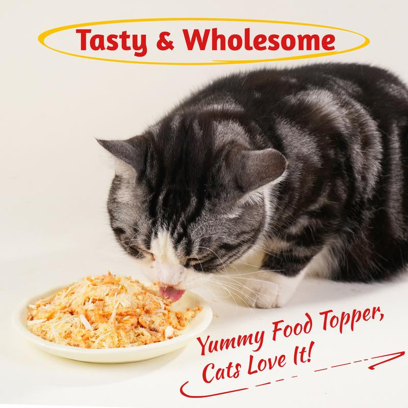 Just Try Freeze-Dried Food Topper for Puppies and Adult Dog & Cat - Made with Real Chicken, Egg Yolk and Antarctic Krill, All Natural, Grain Free - 8 OZ